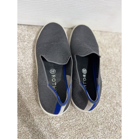 Rothy's The Sneaker Women’s 8.5 Slip On Woven Comfort Loafer Gray - Picture 4 of 7